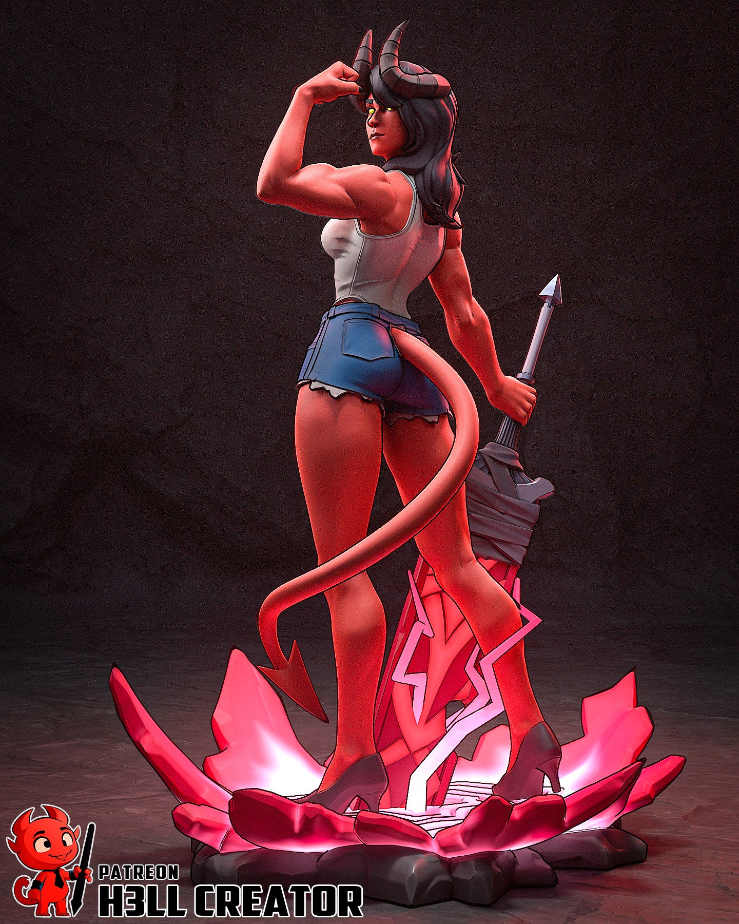 Malevola (Dispatch) - 3D Printed Statue / Bust Unpainted and Unassembled