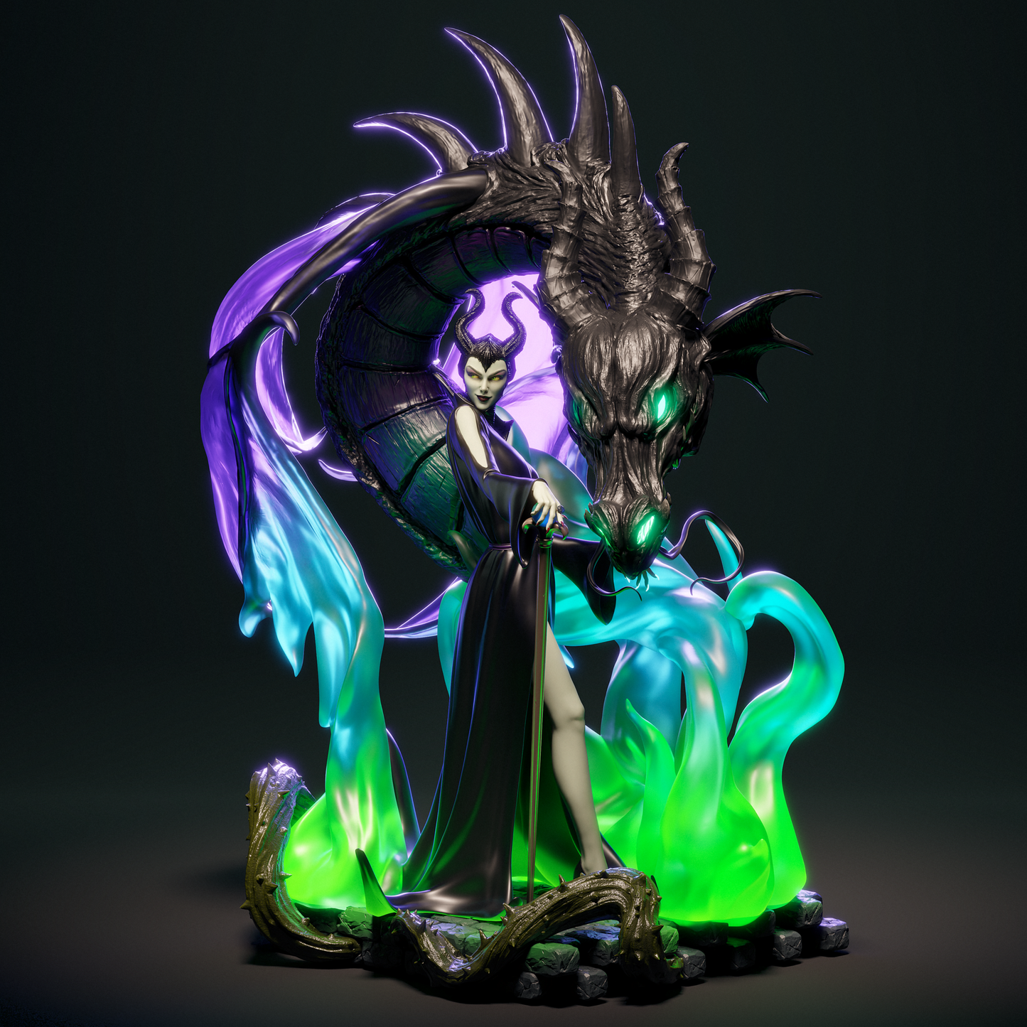 Malicifent - Fan Art - 3D Print Model Kit - 1:6