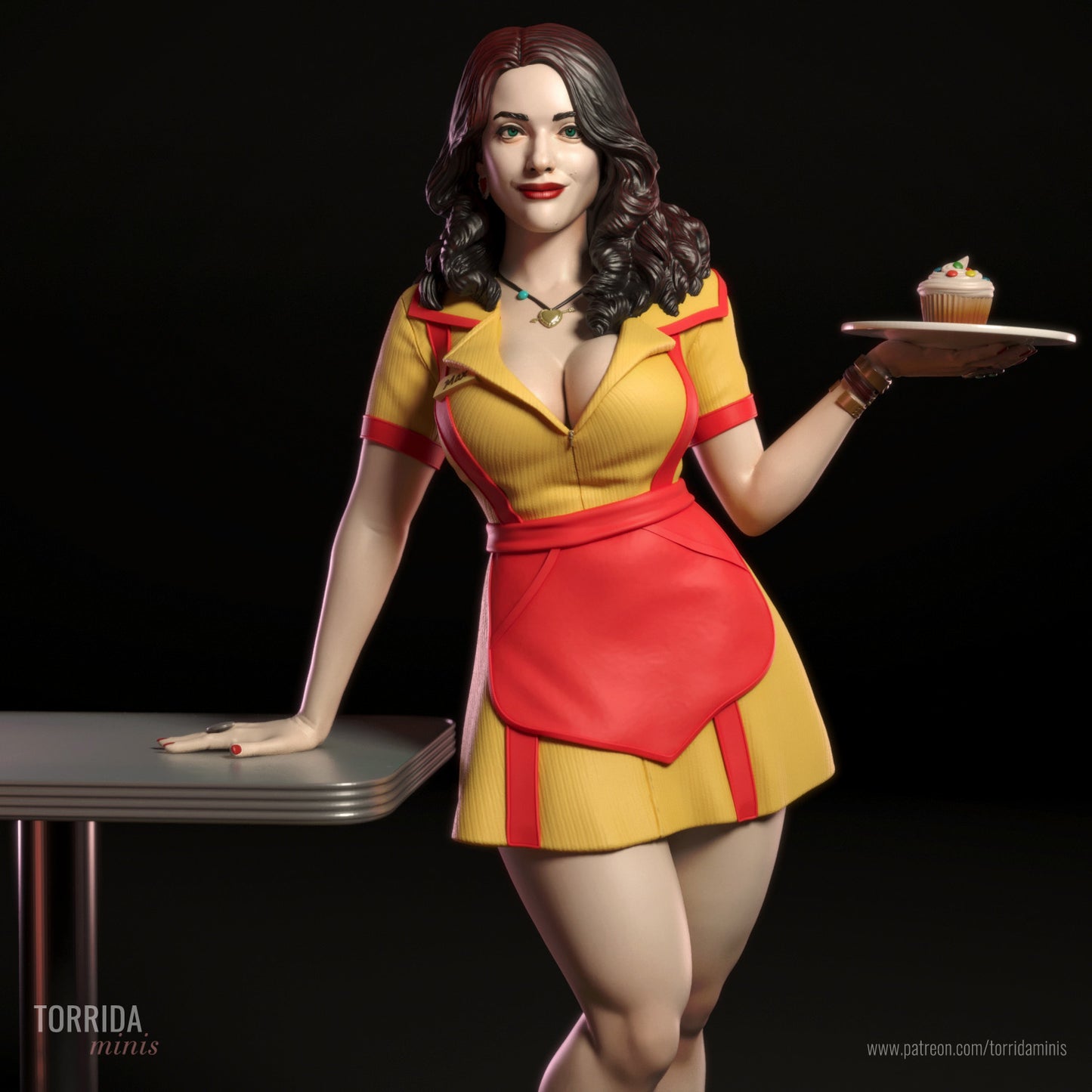2 Broke Girls (Caroline & Max) - 3D printed model kit (Fan Art)