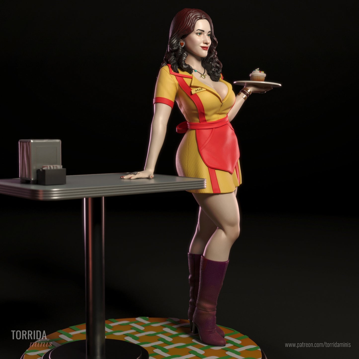 2 Broke Girls (Caroline & Max) - 3D printed model kit (Fan Art)