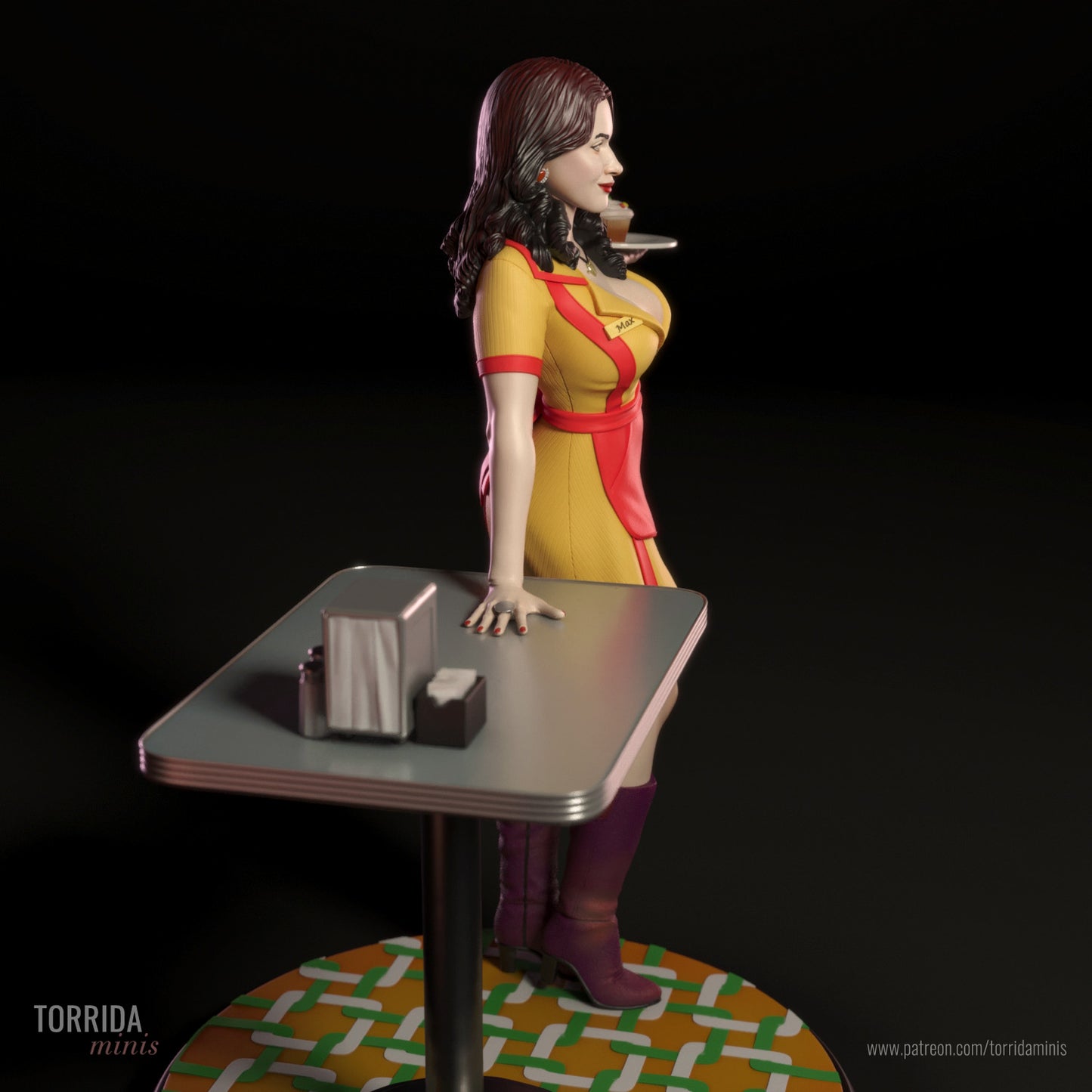 2 Broke Girls (Caroline & Max) - 3D printed model kit (Fan Art)
