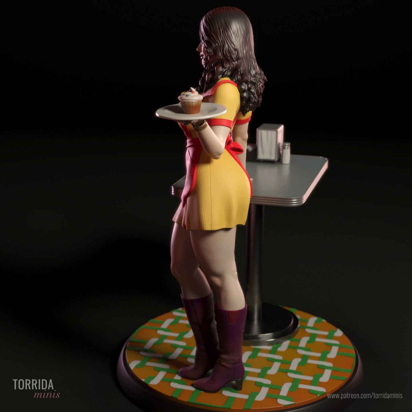 2 Broke Girls (Caroline & Max) - 3D printed model kit (Fan Art)