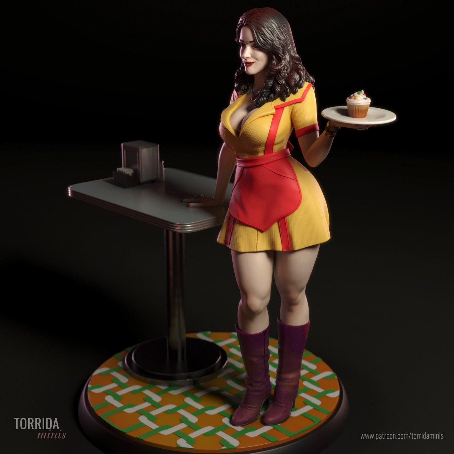 2 Broke Girls (Caroline & Max) - 3D printed model kit (Fan Art)