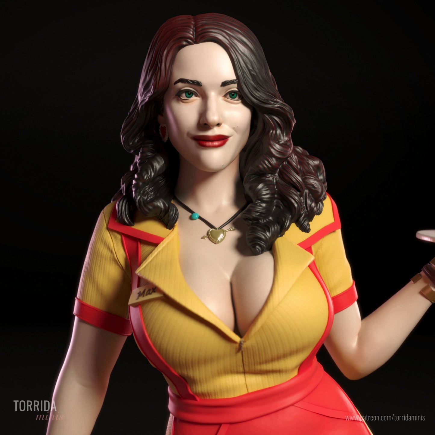 2 Broke Girls (Caroline & Max) - 3D printed model kit (Fan Art)