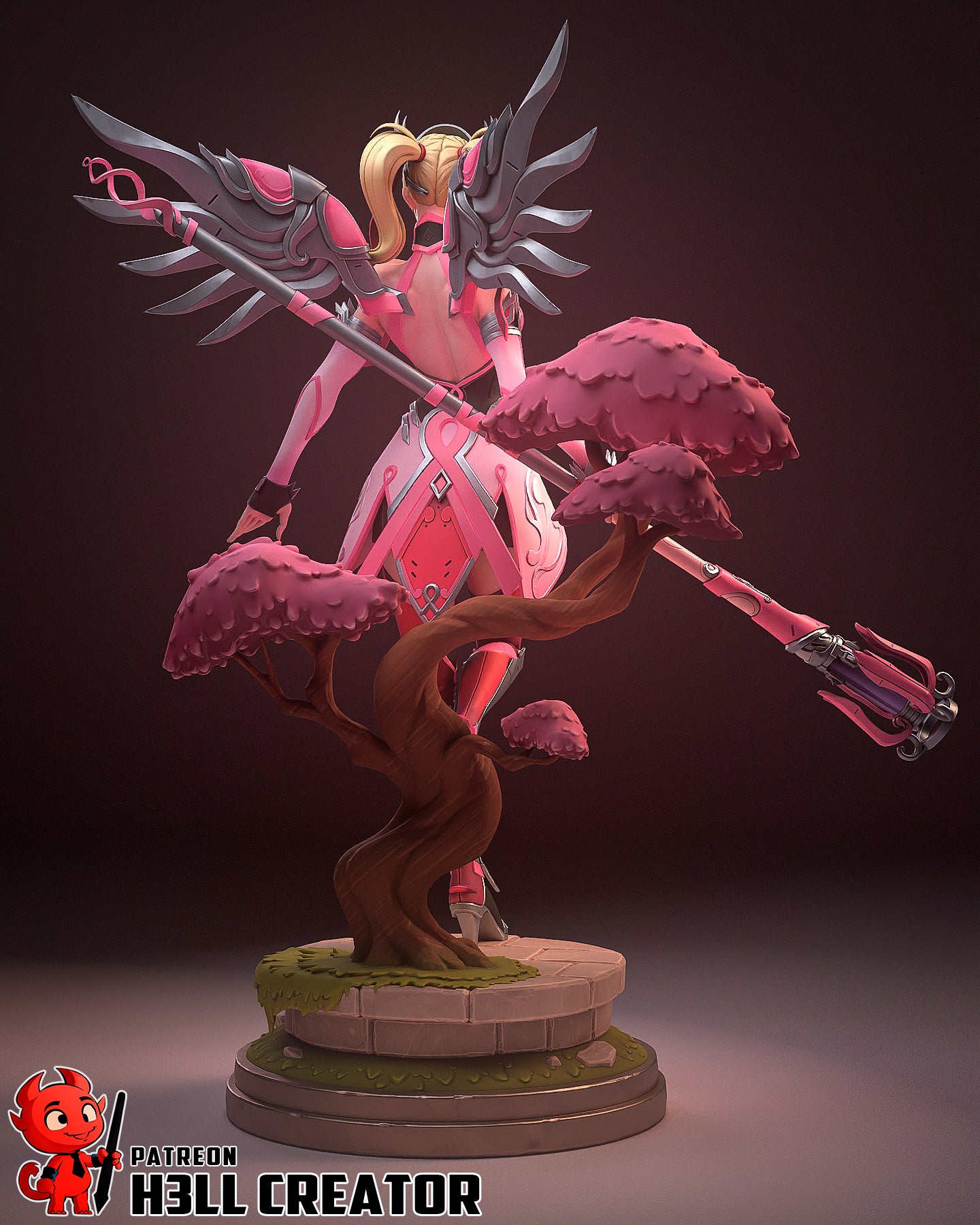 Pinky Mercy (Overwatch) - 3D Printed Fan Art Model Kit