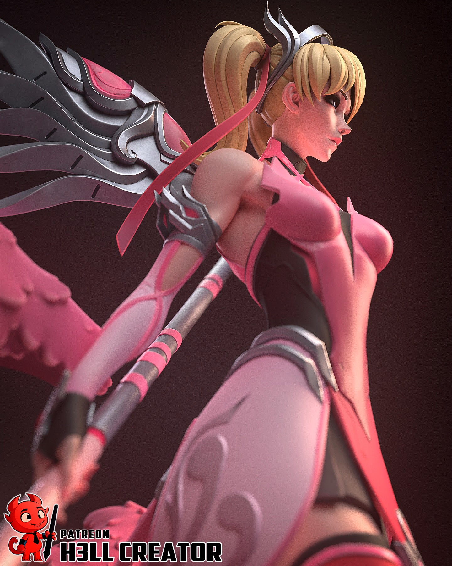 Pinky Mercy (Overwatch) - 3D Printed Fan Art Model Kit