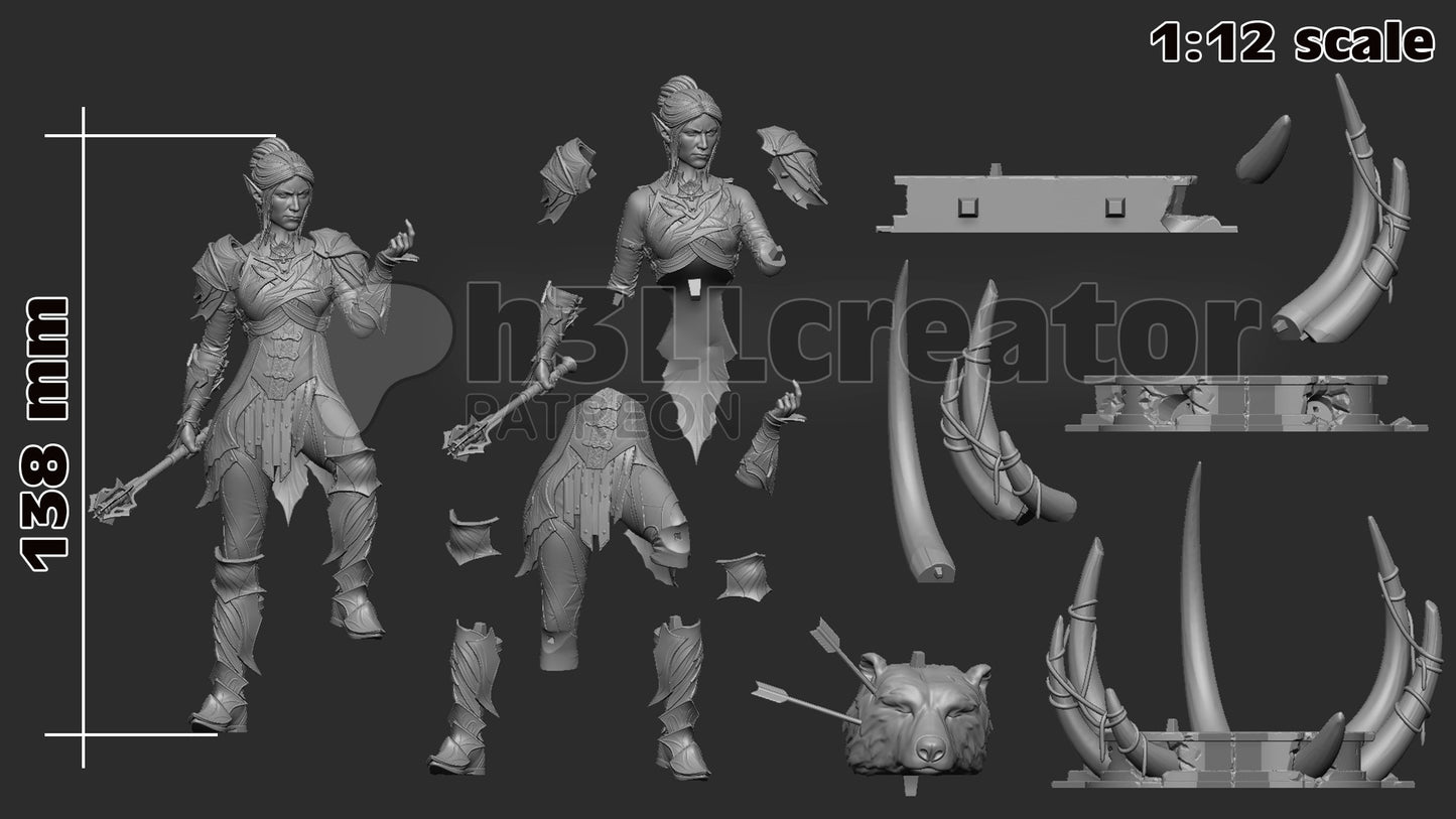 Minthara - 3D Printed Statue / Bust - 12 Scale