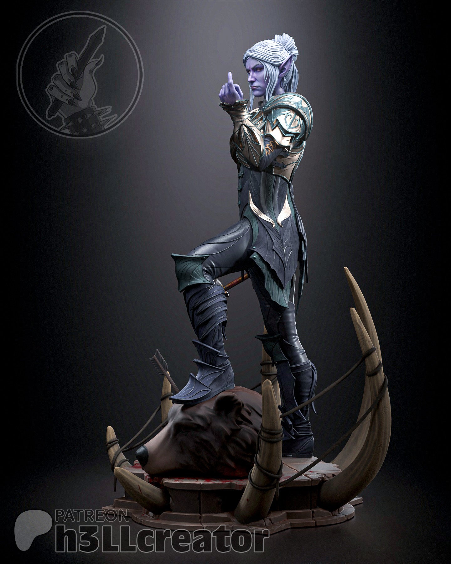 Minthara - 3D Printed Statue / Bust - 12 Scale