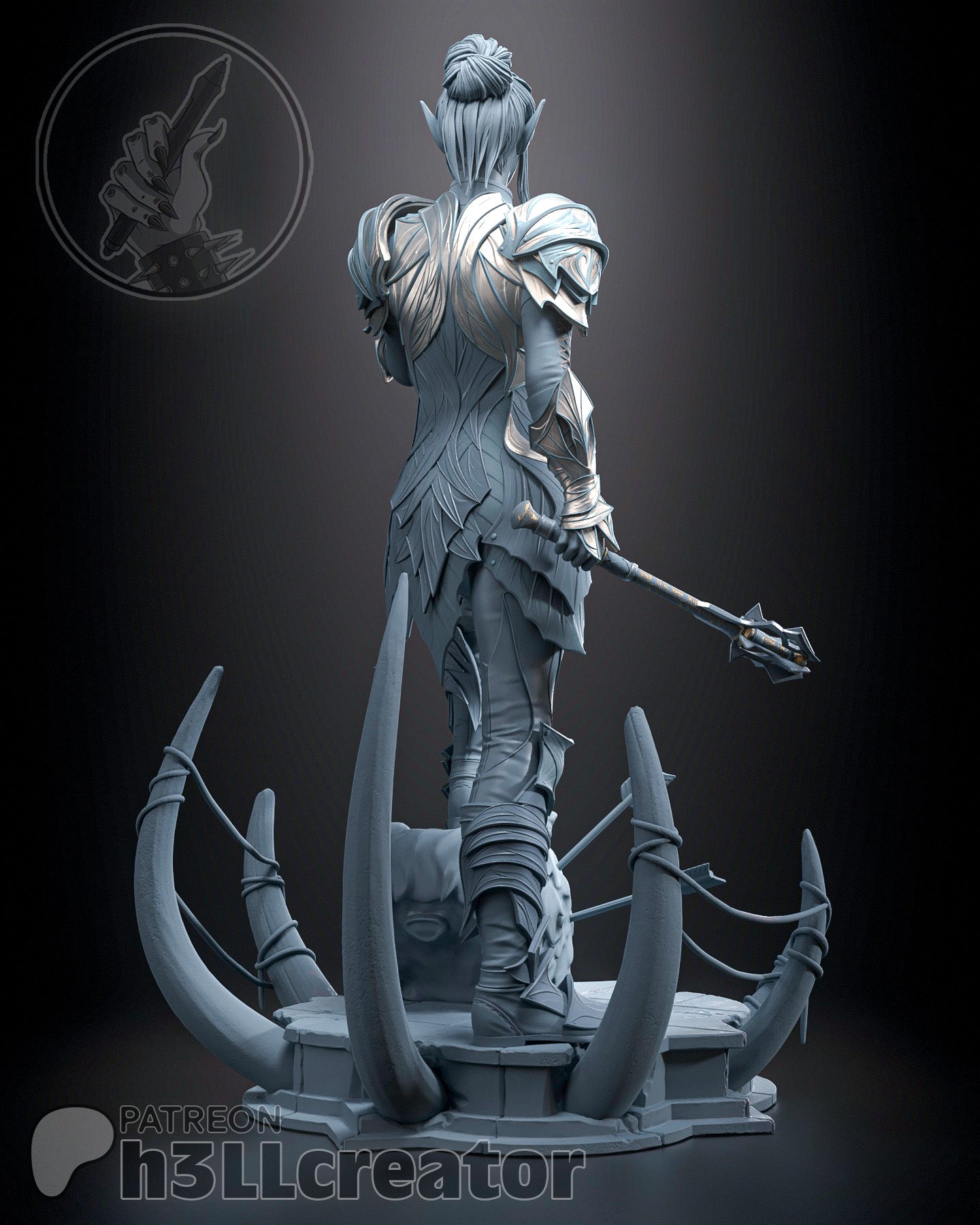 Minthara - 3D Printed Statue / Bust - 12 Scale