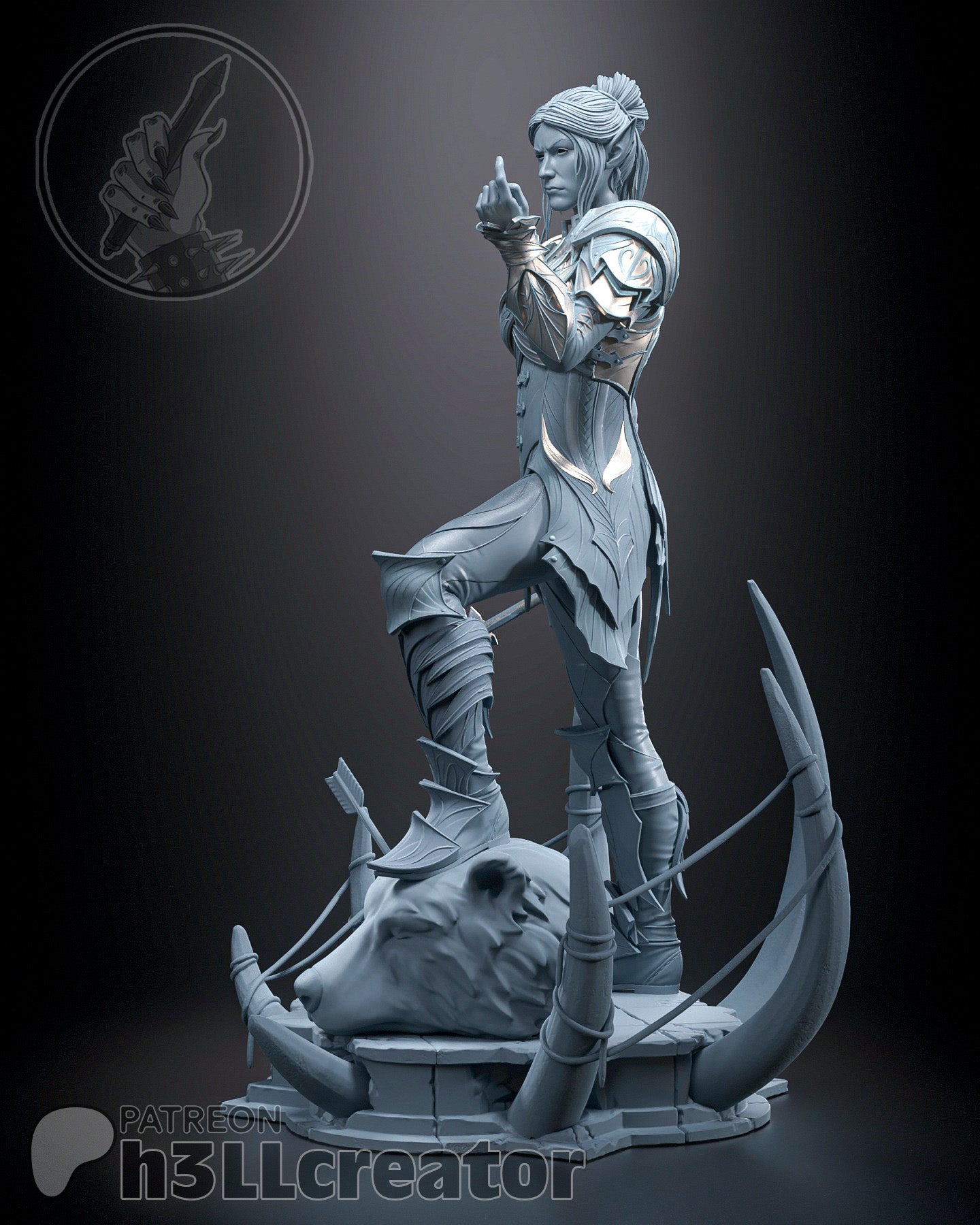 Minthara - 3D Printed Statue / Bust - 12 Scale