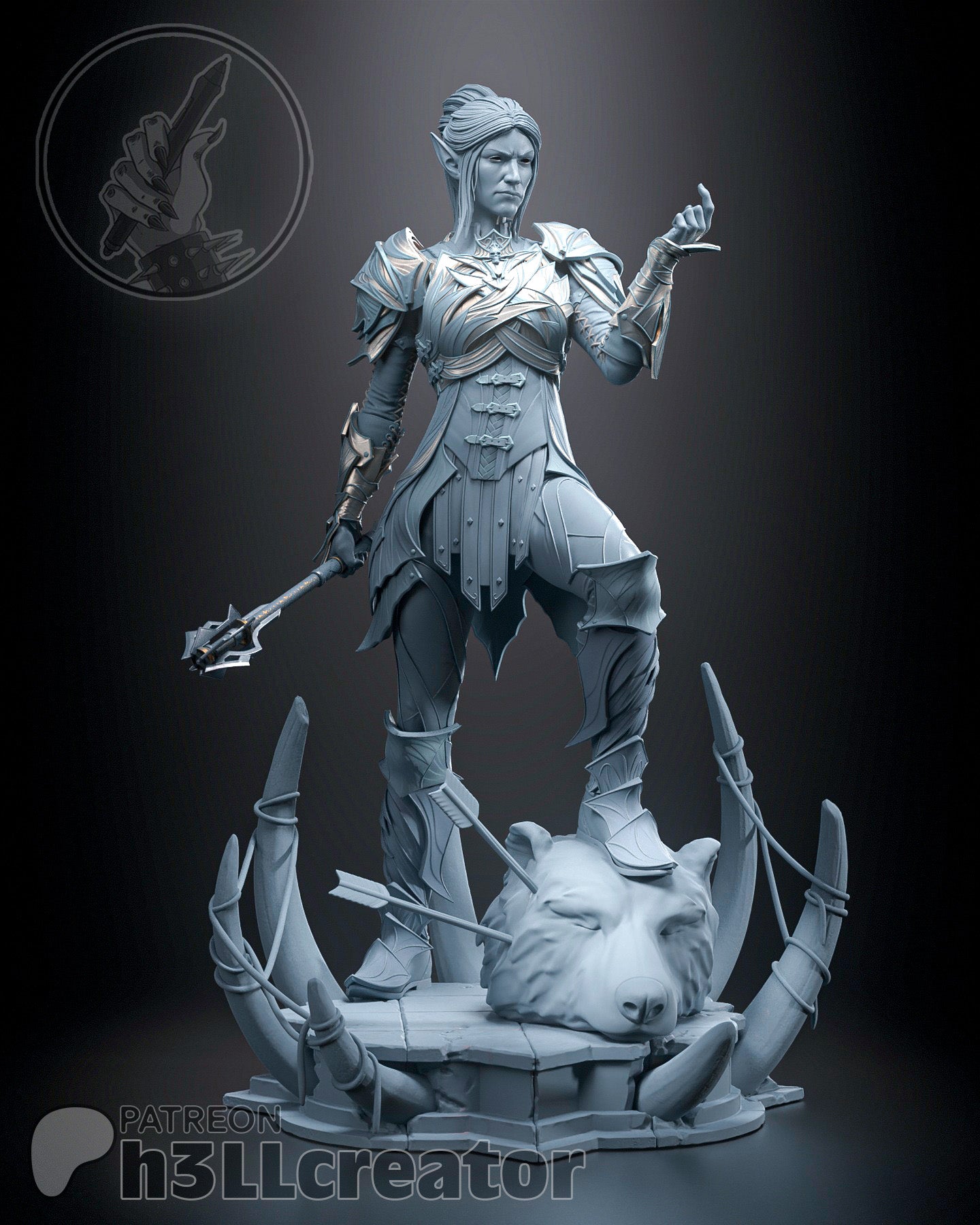 Minthara - 3D Printed Statue / Bust - 12 Scale