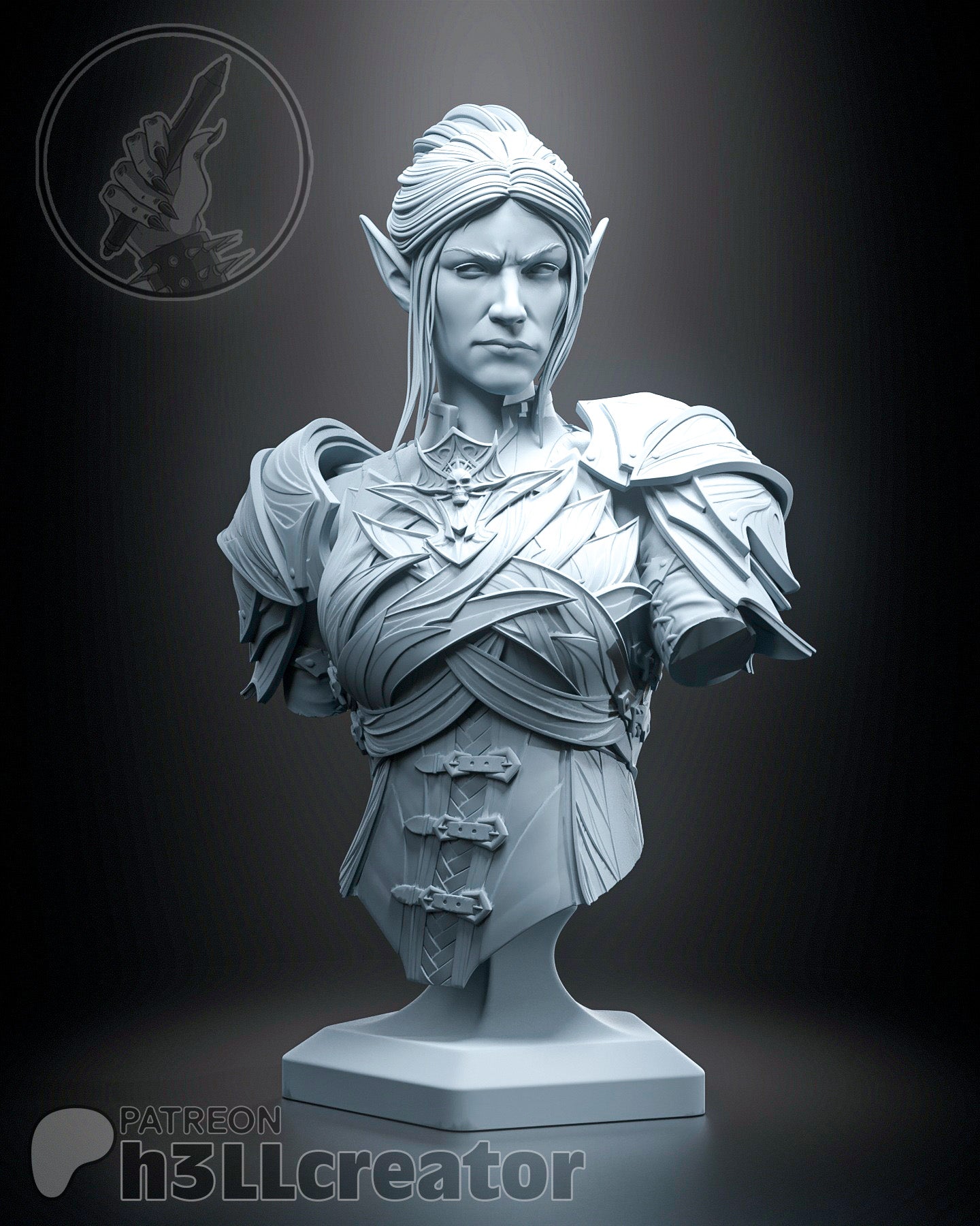 Minthara - 3D Printed Statue / Bust - 12 Scale