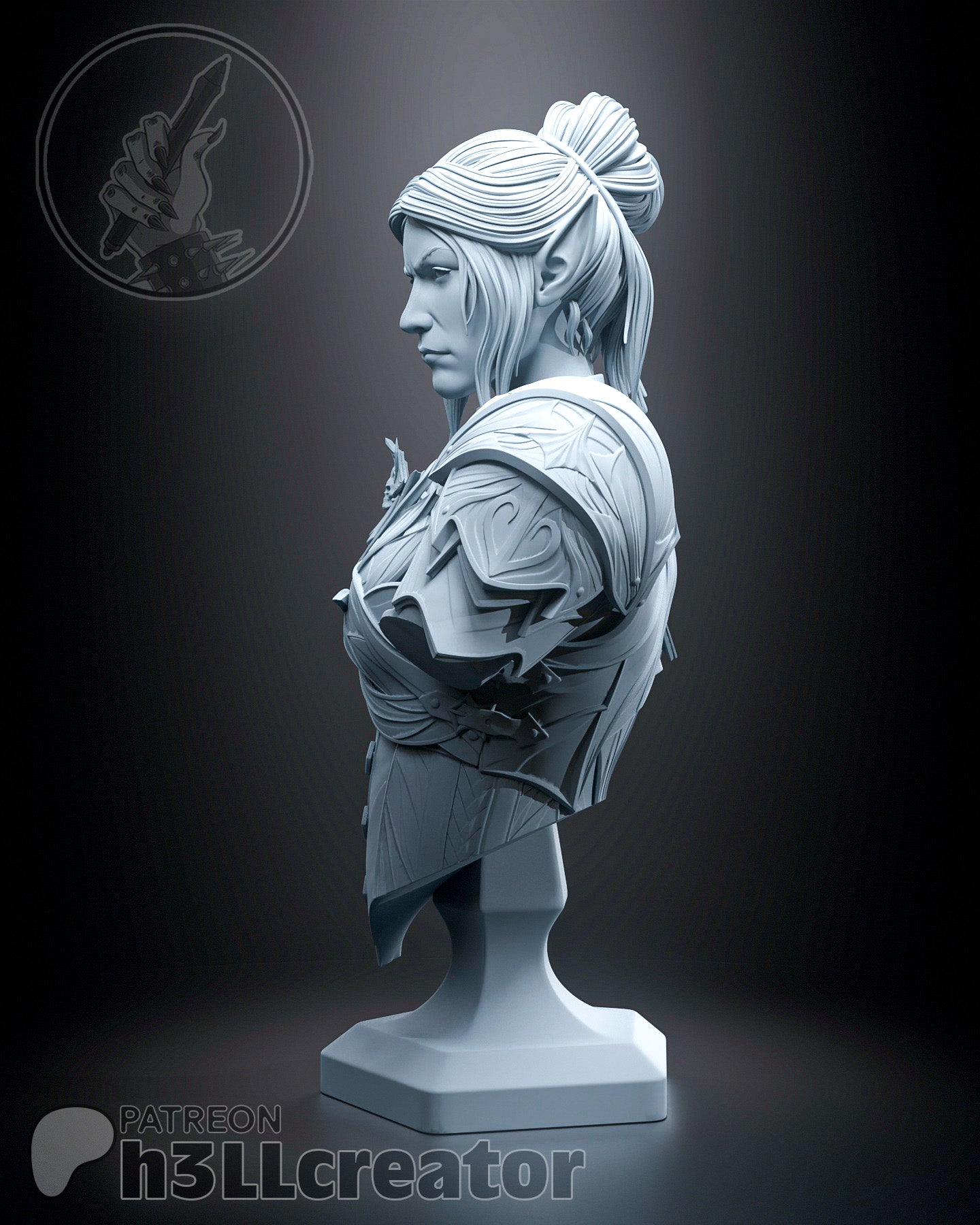 Minthara - 3D Printed Statue / Bust - 12 Scale
