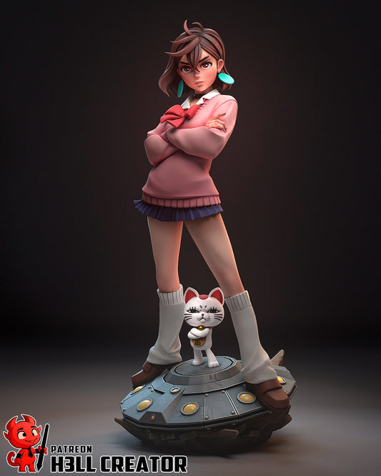 Momo Ayase (DanDaDan) 3d Printed Model Kit - 1:12