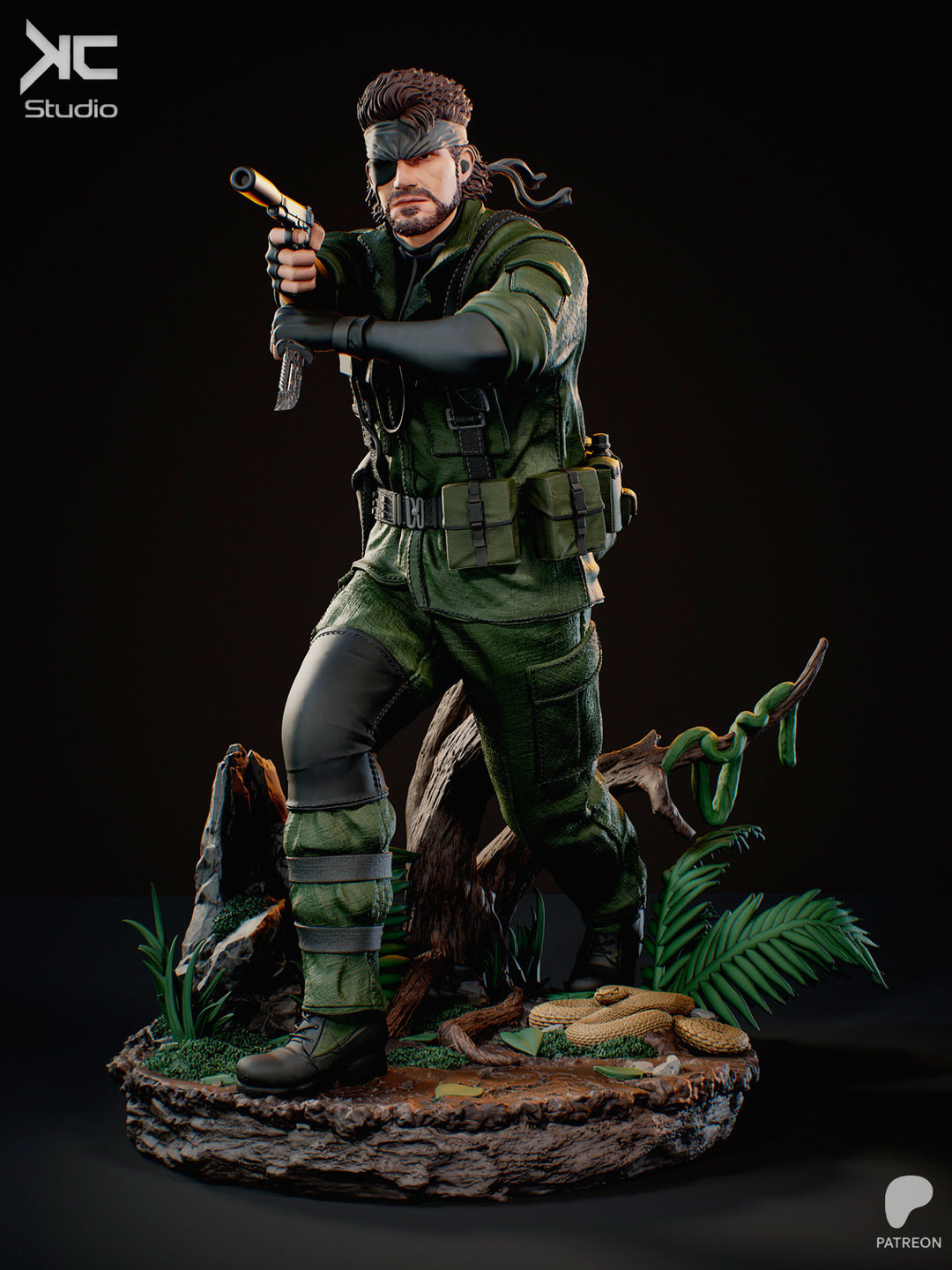 Naked Snake (Metal Gear) - 3D Print Model Kit - 1:10 or 1:6 Scale - Fan Art