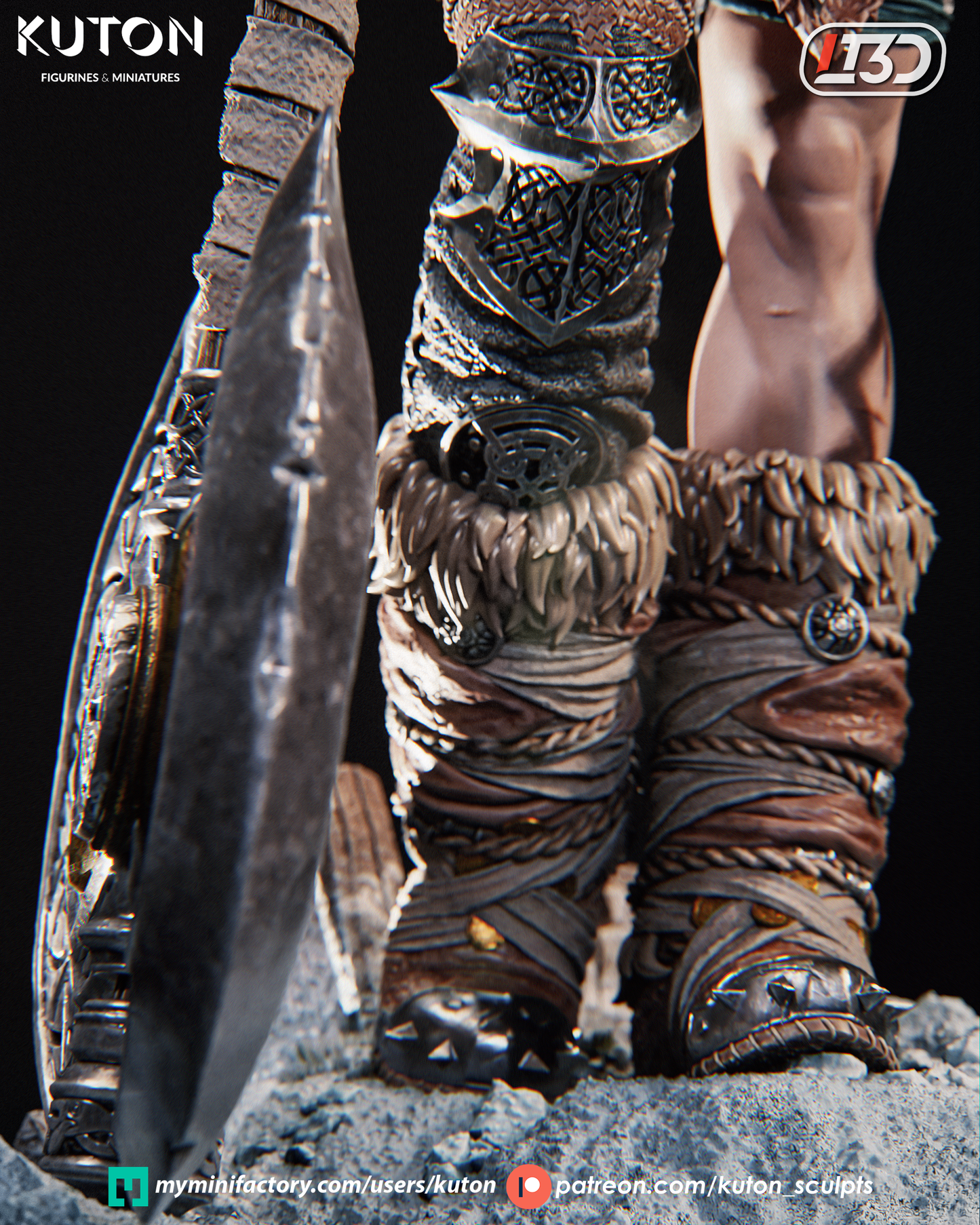 Morax - 3d Printed Model kit - Statue and miniature
