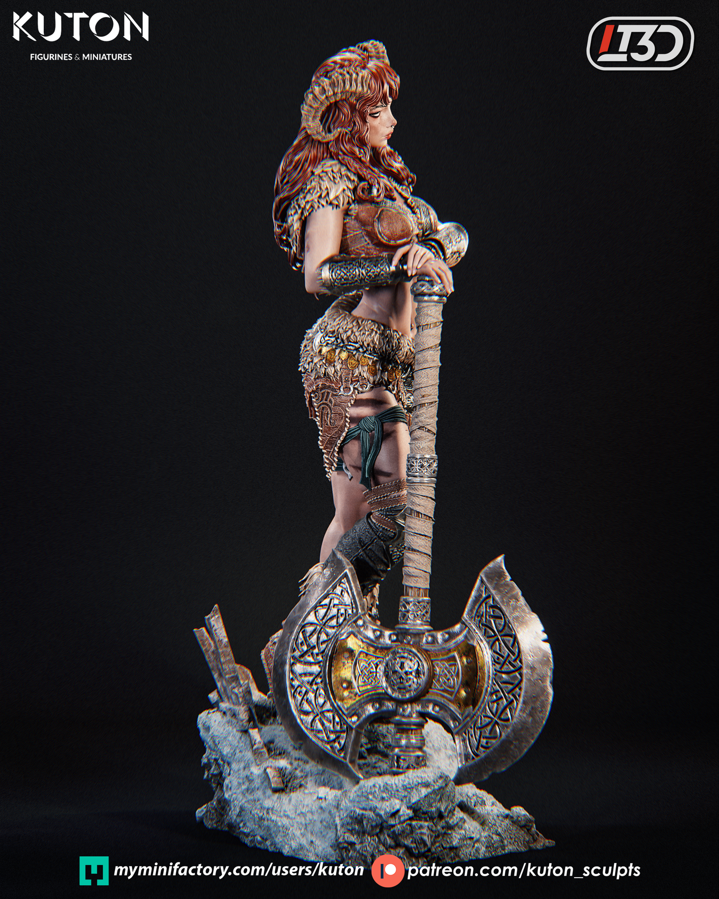 Morax - 3d Printed Model kit - Statue and miniature