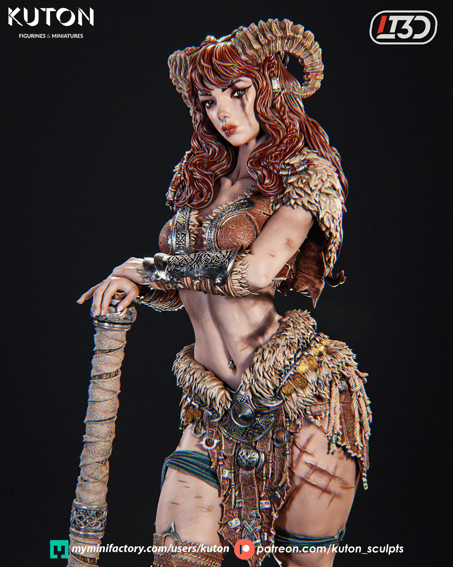 Morax - 3d Printed Model kit - Statue and miniature