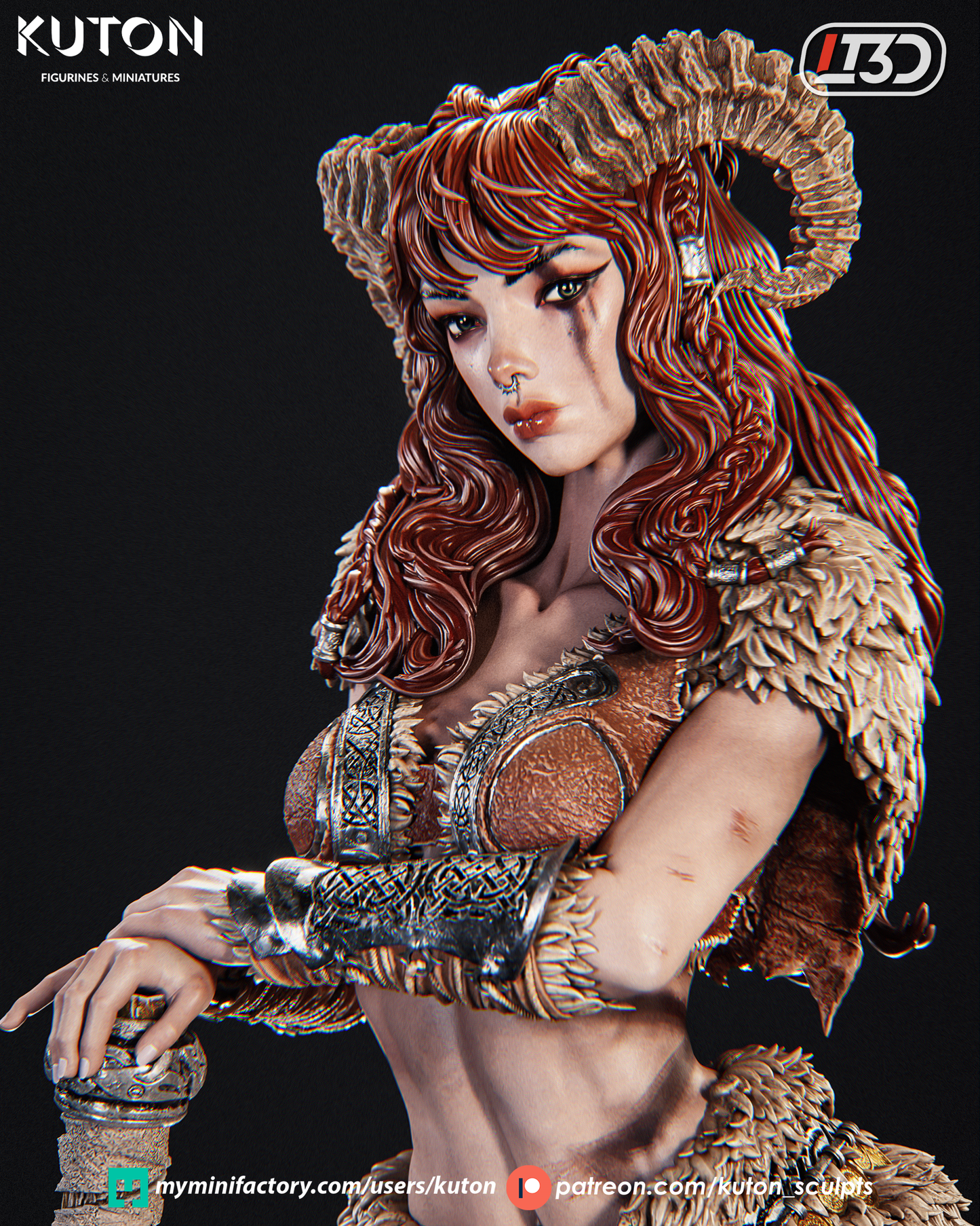 Morax - 3d Printed Model kit - Statue and miniature