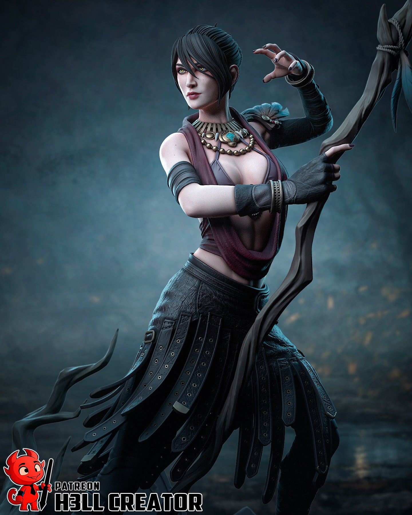 Morrigan (Dragon Age: Origins) - 3D Printed Fan Art Model Kit