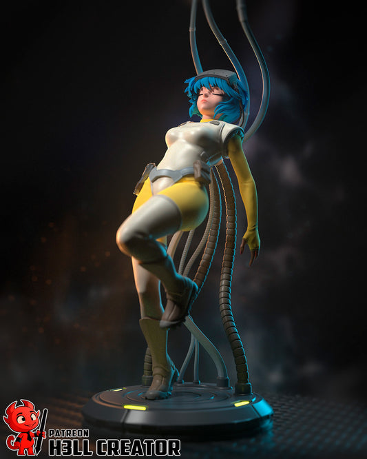 Motoko Kusanagi - 3D Printed Statue Model Kit - 10 Scale