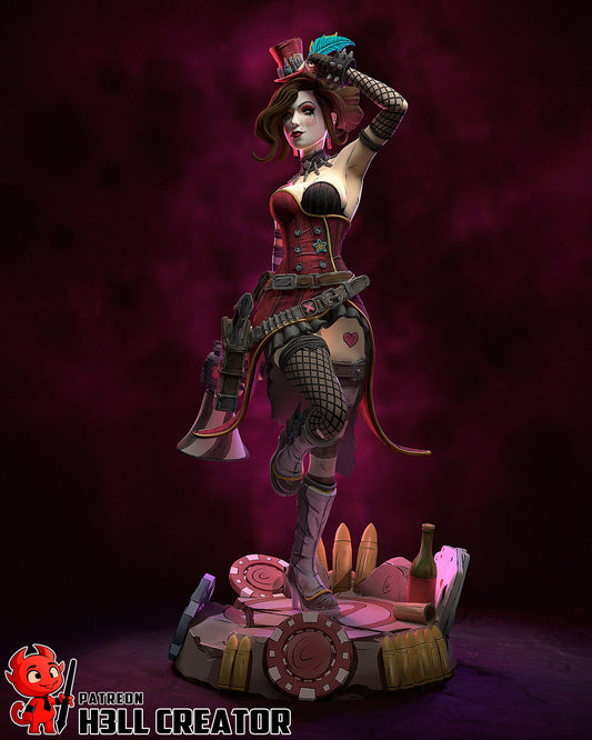 Moxxi- Borderlands - 3D Printed Statue / Bust Model Kit 10 Scale