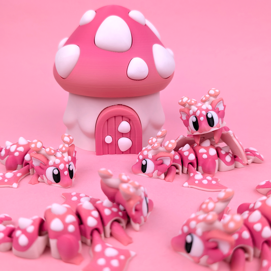Mushroom House Egg and Flexi Dragon