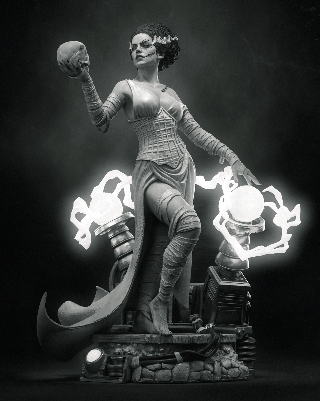 Bride of Frankenstein - 3D Printed Model Kit - 6 and 9 Scale