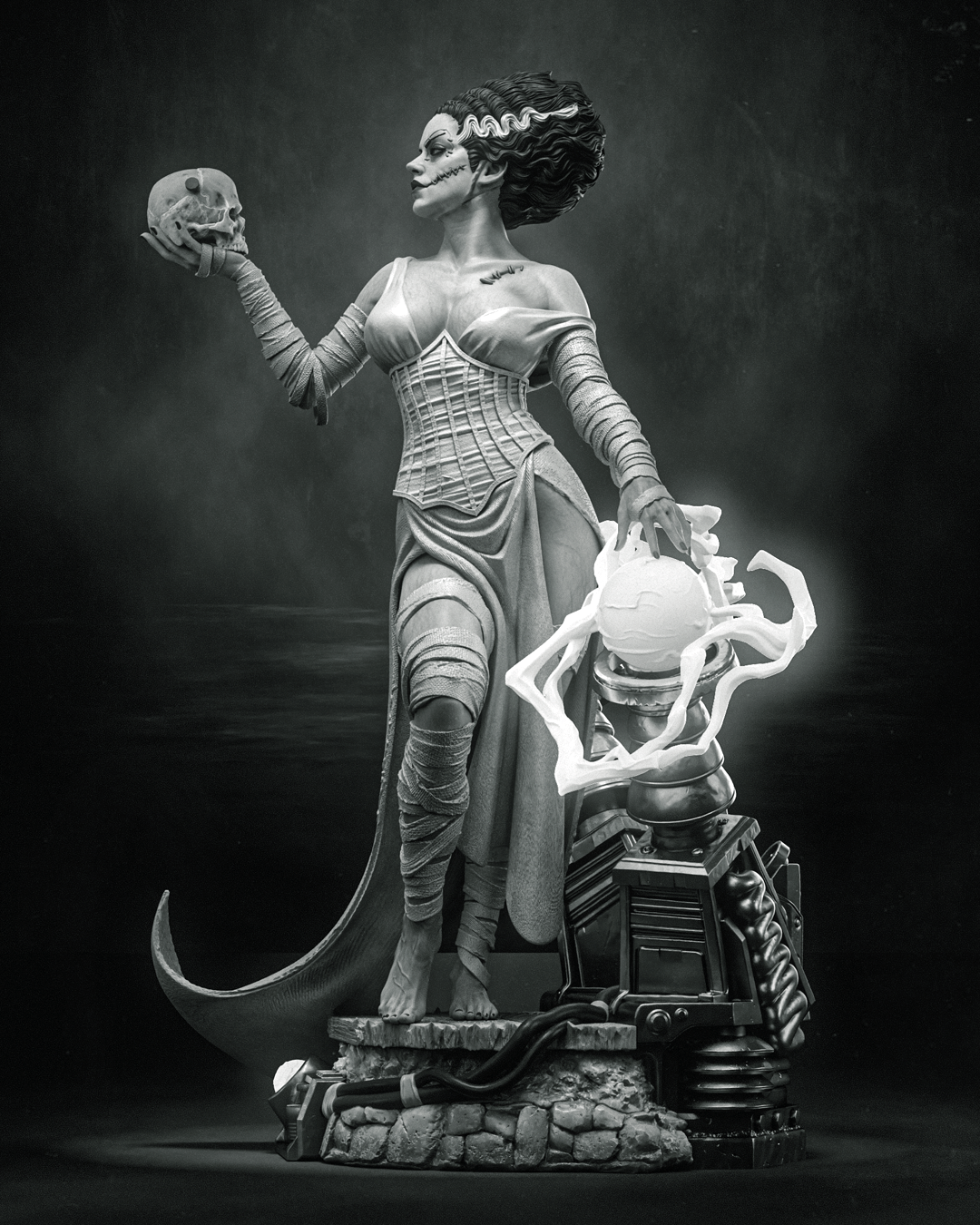 Bride of Frankenstein - 3D Printed Model Kit - 6 and 9 Scale