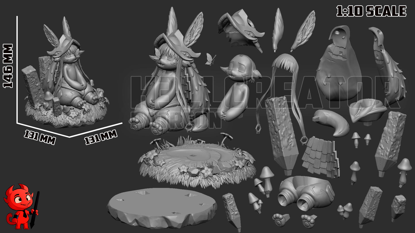 Nanachi (Made in Abyss) - 3D Printed 1:10 Fan Art Model Kit