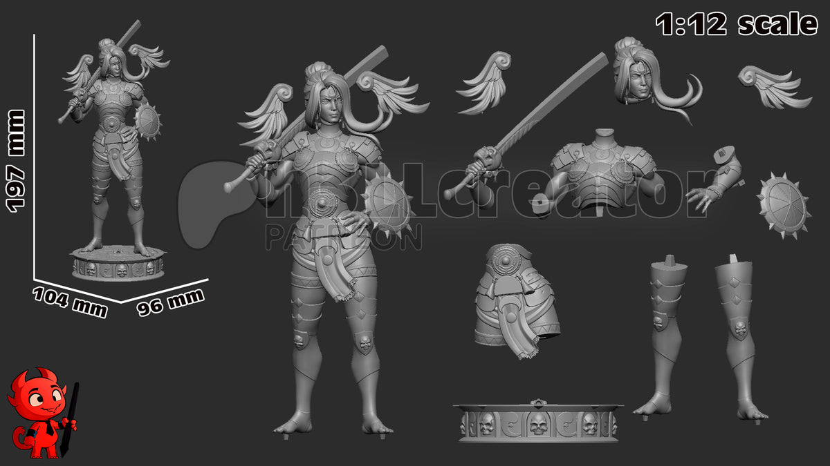 Nemisis -3D Printed Statue Model Kit- 12 Scale  Statue / Bust