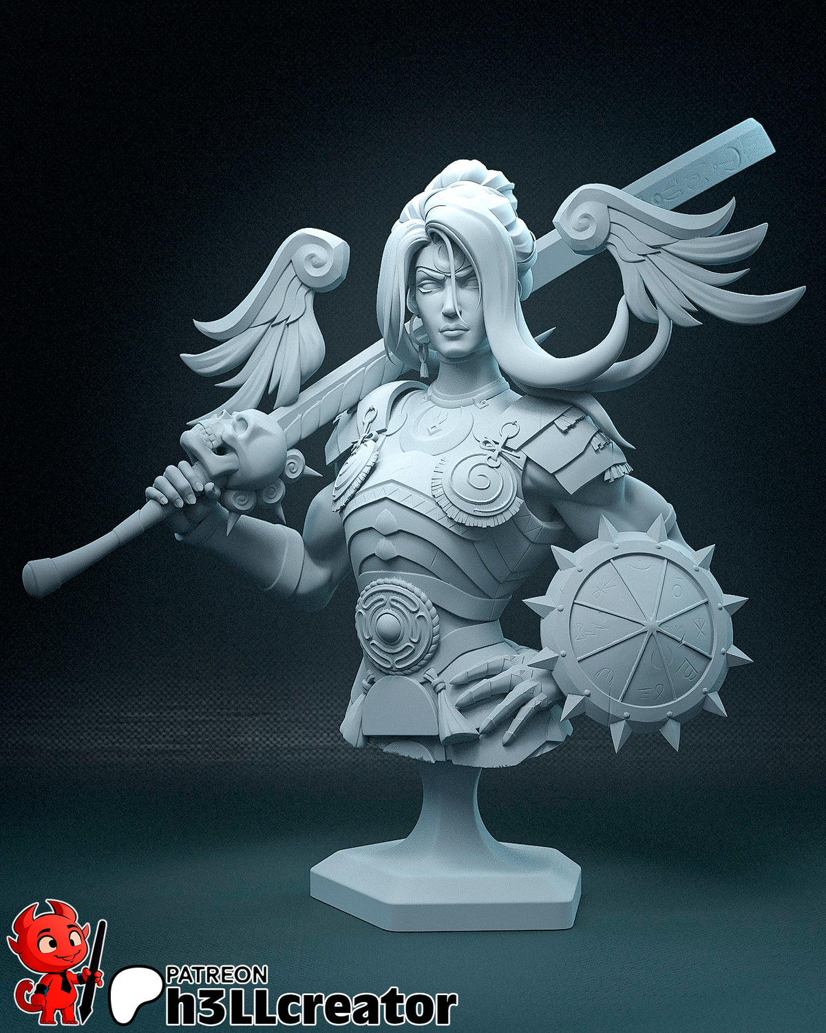 Nemisis -3D Printed Statue Model Kit- 12 Scale  Statue / Bust
