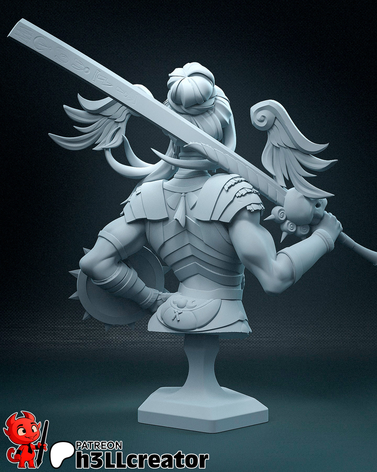 Nemisis -3D Printed Statue Model Kit- 12 Scale  Statue / Bust