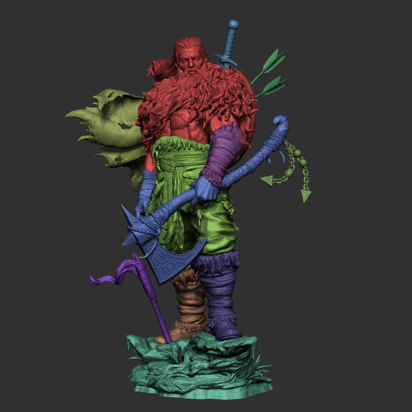 North Warrior - Viking - 3D Printed Statue - 6 and 9 Scale