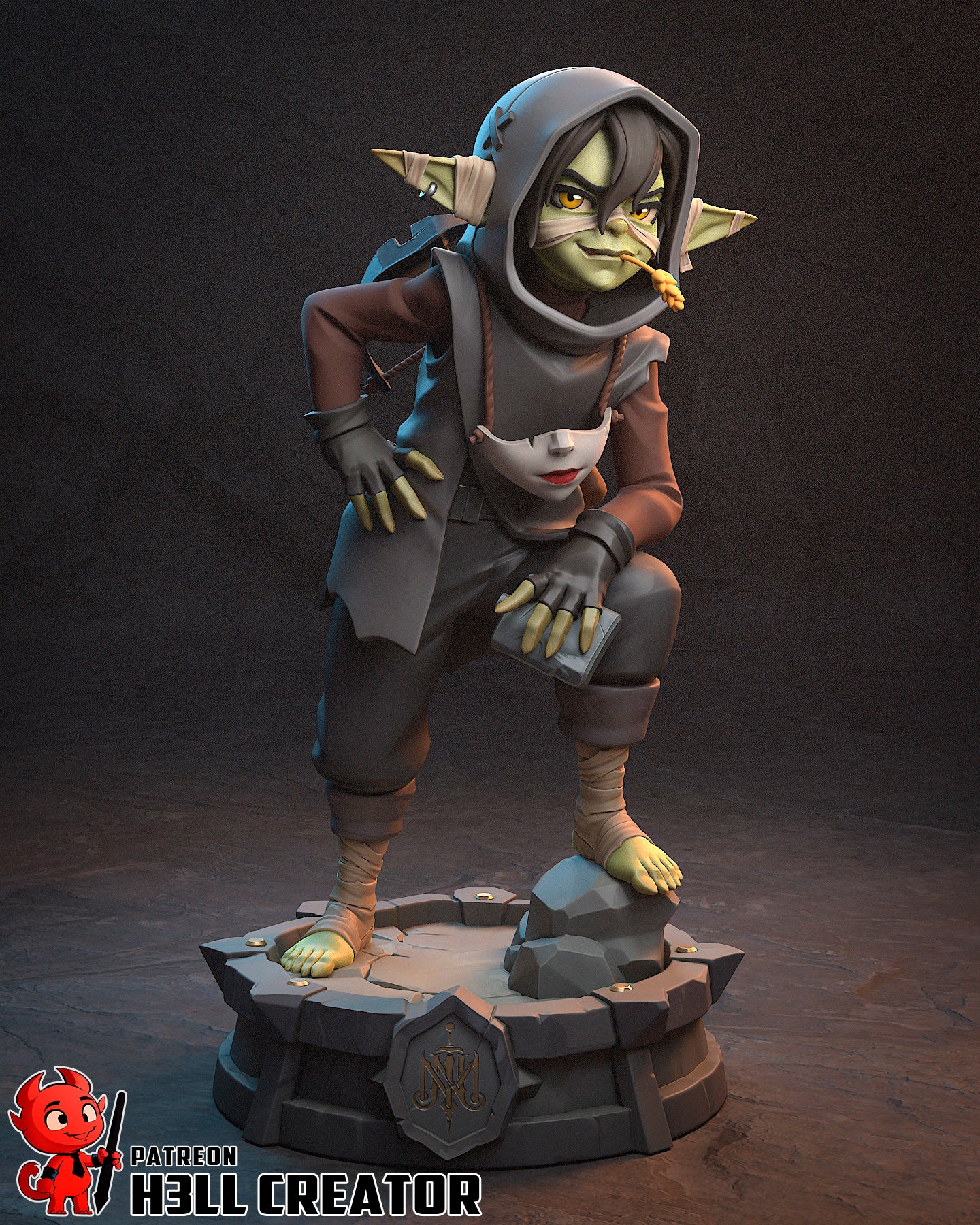 Nott the Brave 3D Printed Statue  or Bust Model Kit - 1:10 Scale
