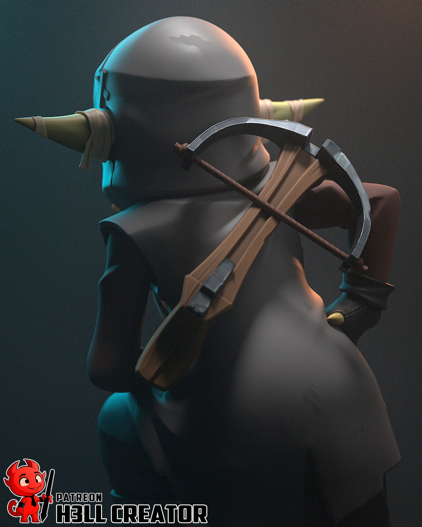 Nott the Brave 3D Printed Statue  or Bust Model Kit - 1:10 Scale