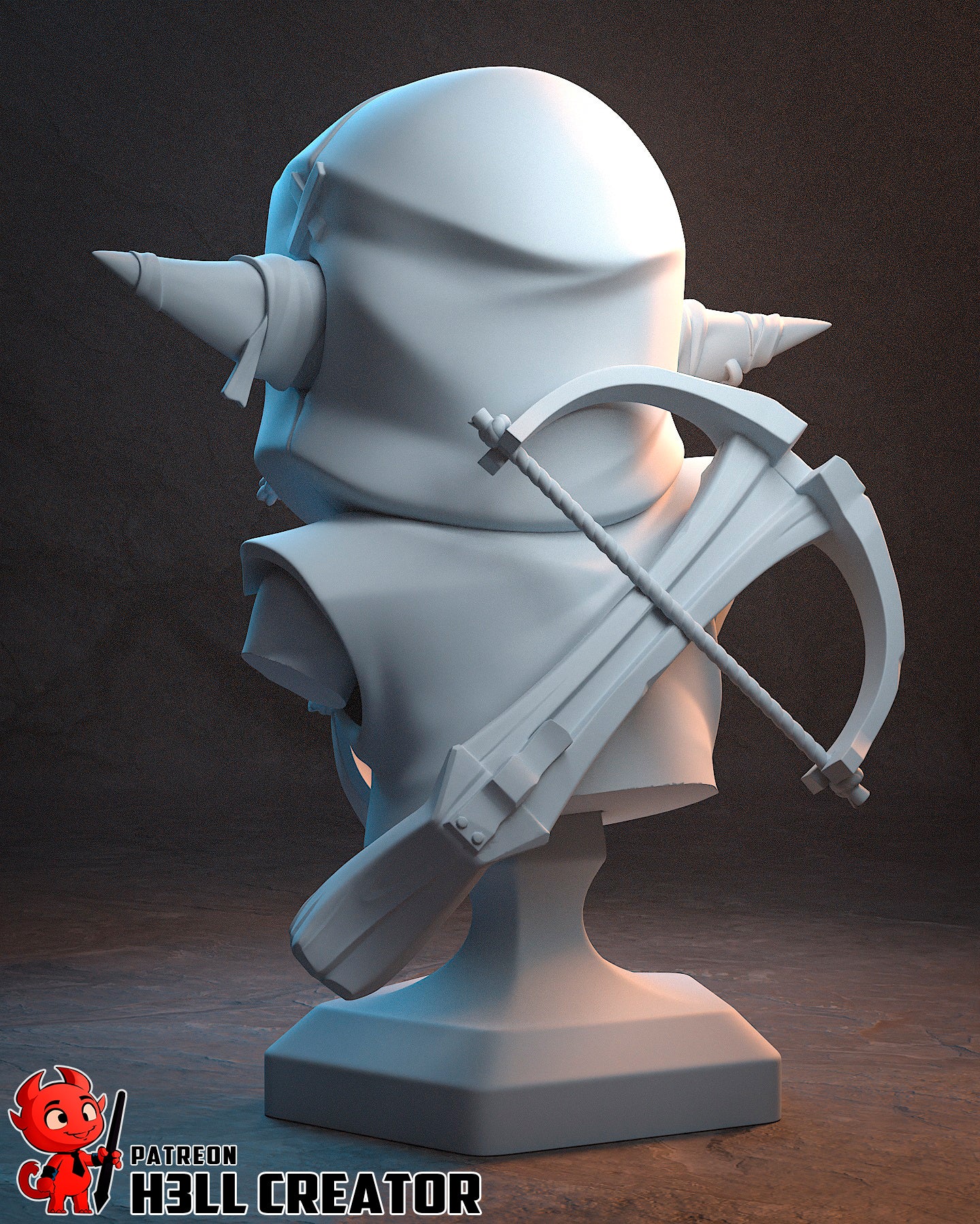 Nott the Brave 3D Printed Statue  or Bust Model Kit - 1:10 Scale