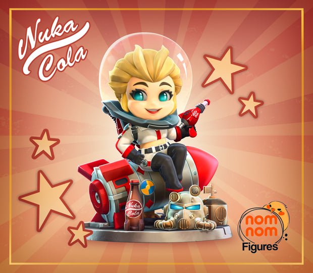 Nuka Girl - Chibi - Fallout - 3d print kit - 75mm