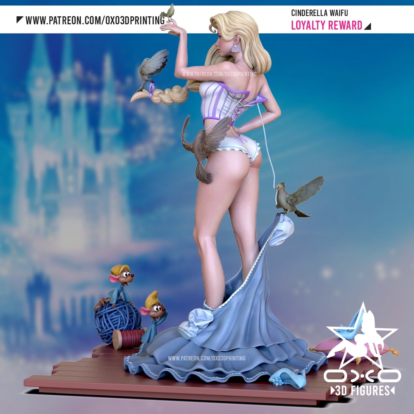 Cinderella (Fan Art) - 3D printed model kit