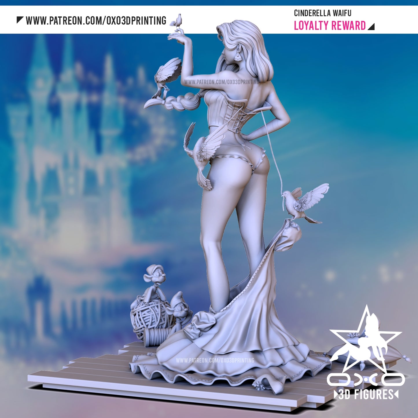 Cinderella (Fan Art) - 3D printed model kit
