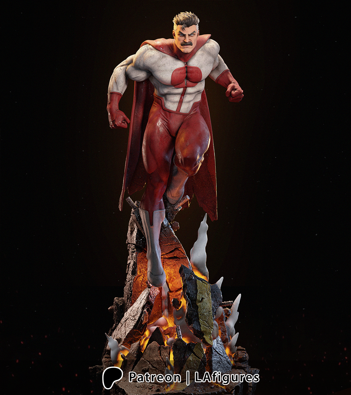 Omni-Man (Invincible) Statue - Fan Art 10 scale 3D Print Kit