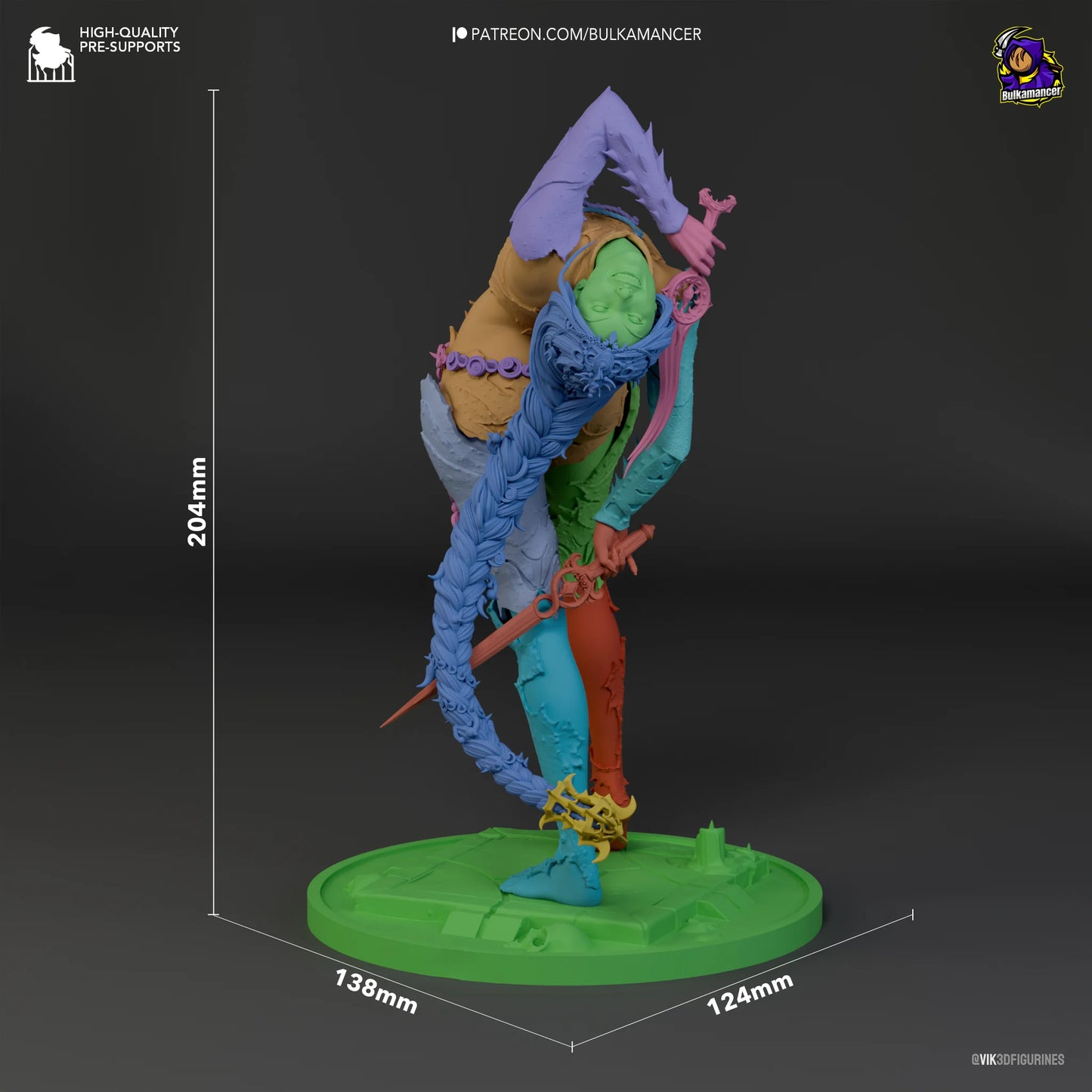 Orin the Red (Baldur's Gate 3) Sculpt - 1:8 scale 3d Printed Kit