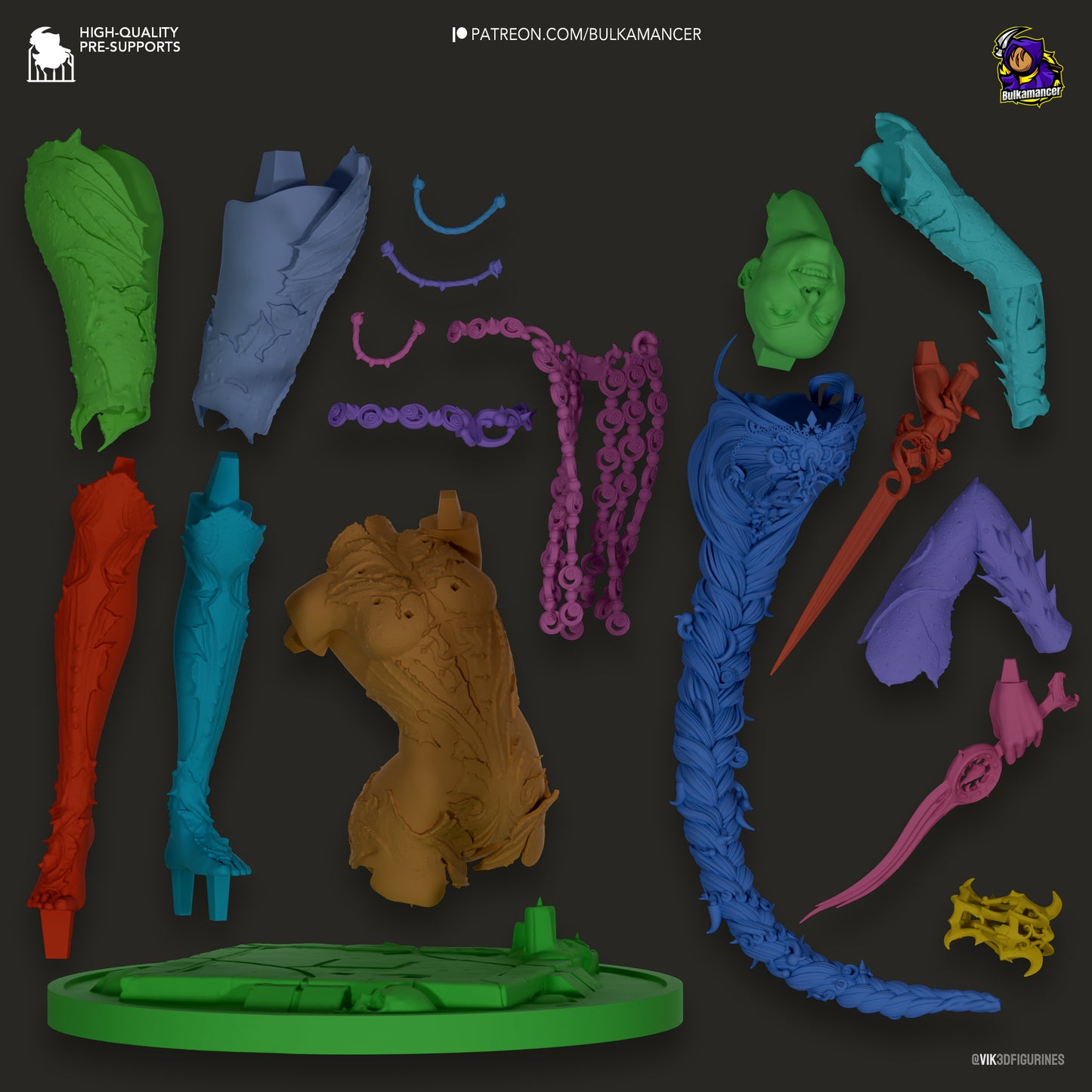 Orin the Red (Baldur's Gate 3) Sculpt - 1:8 scale 3d Printed Kit