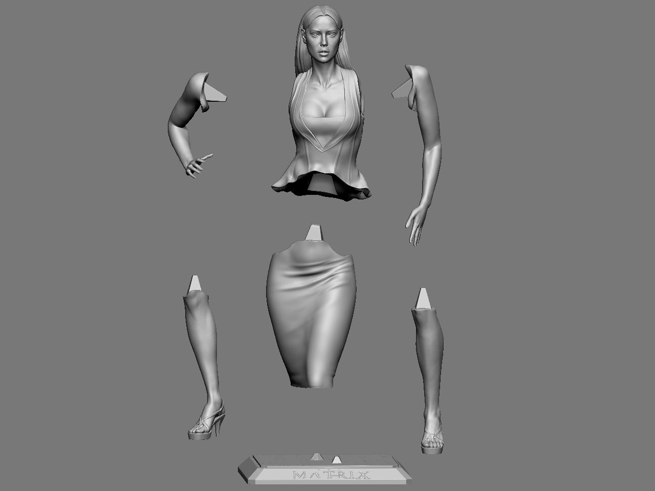 Persephone - 3D Printed Statue Model kit 240mm