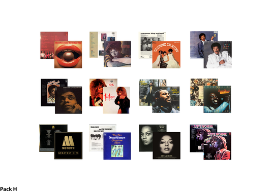 12 X Miniature Record LP Album Covers Various. Pack H Dolls house accessories