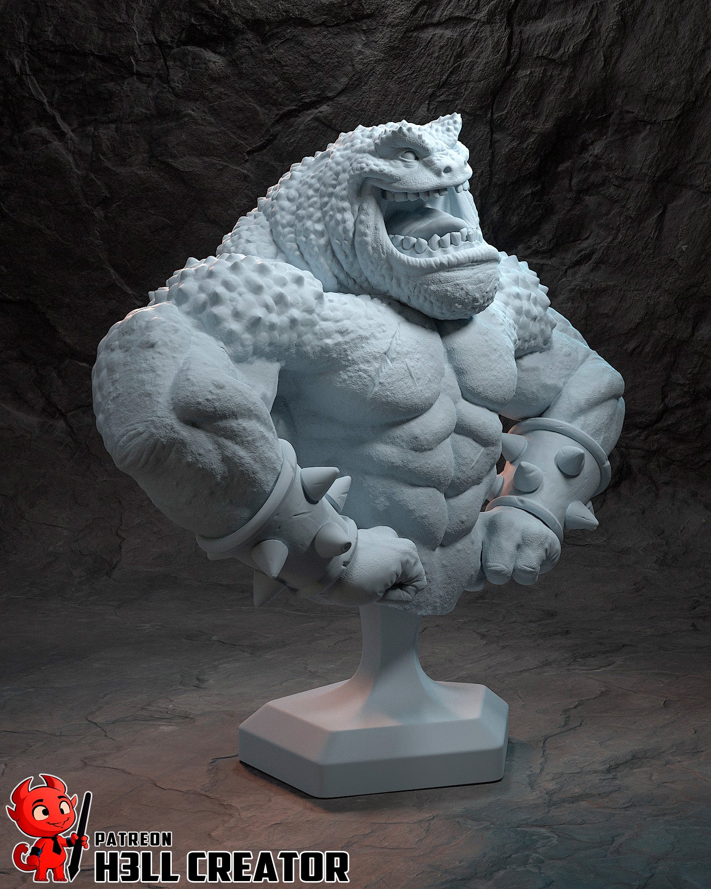 Pimple- 3D Printed Statue / Bust - 10 Scale