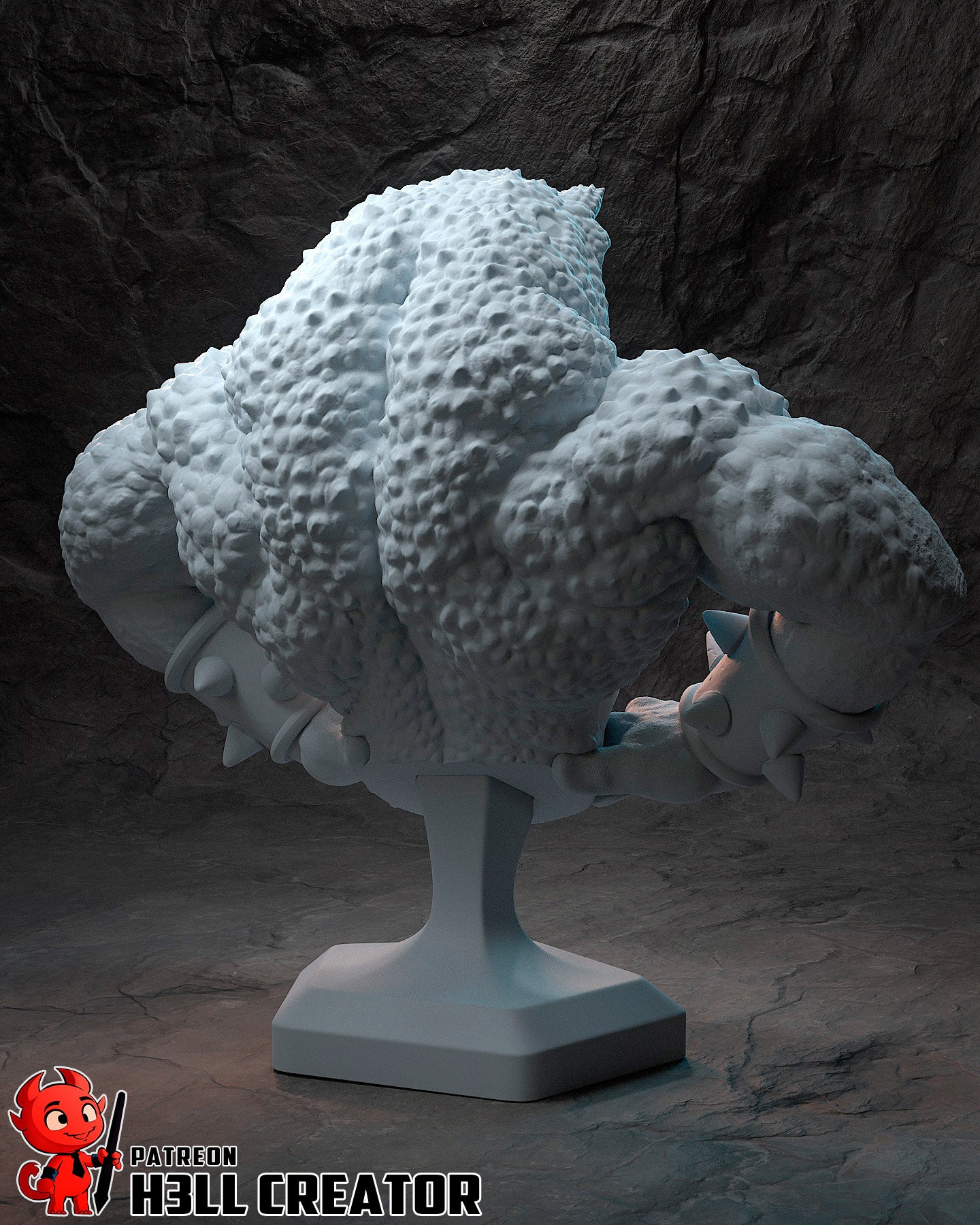 Pimple- 3D Printed Statue / Bust - 10 Scale