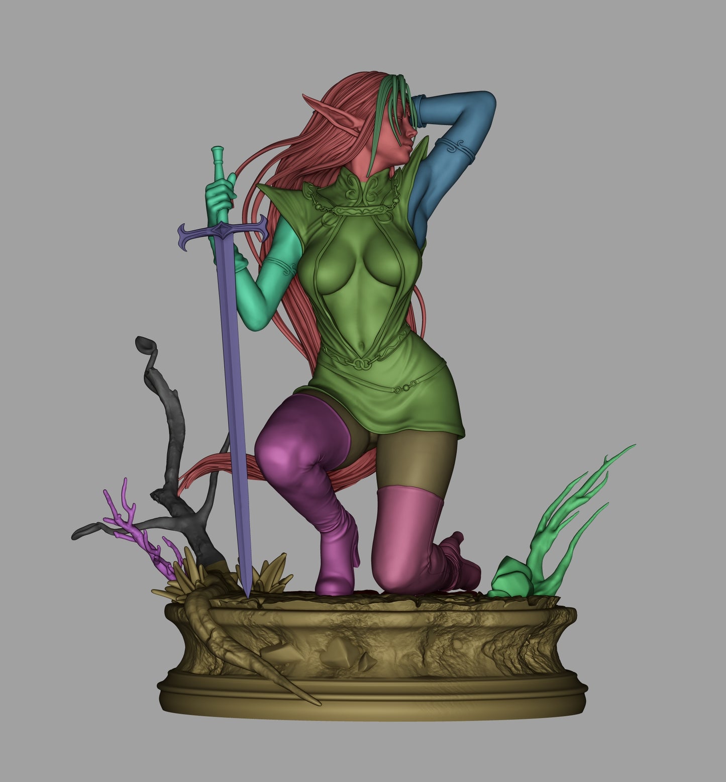Pirotess (Record of Lodoss War) - Fan Art - 3D Print Model Kit - 1:6