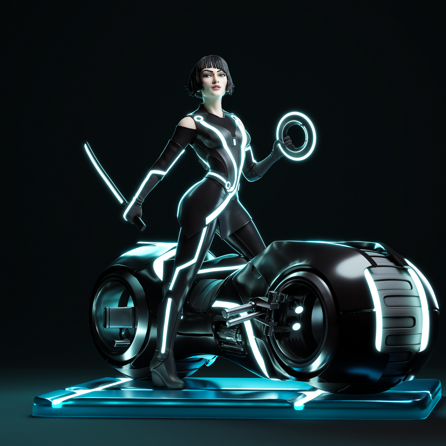 Quorra (Tron: Legacy) - Fan Art - 3D Print Model Kit - 1:6 Scale