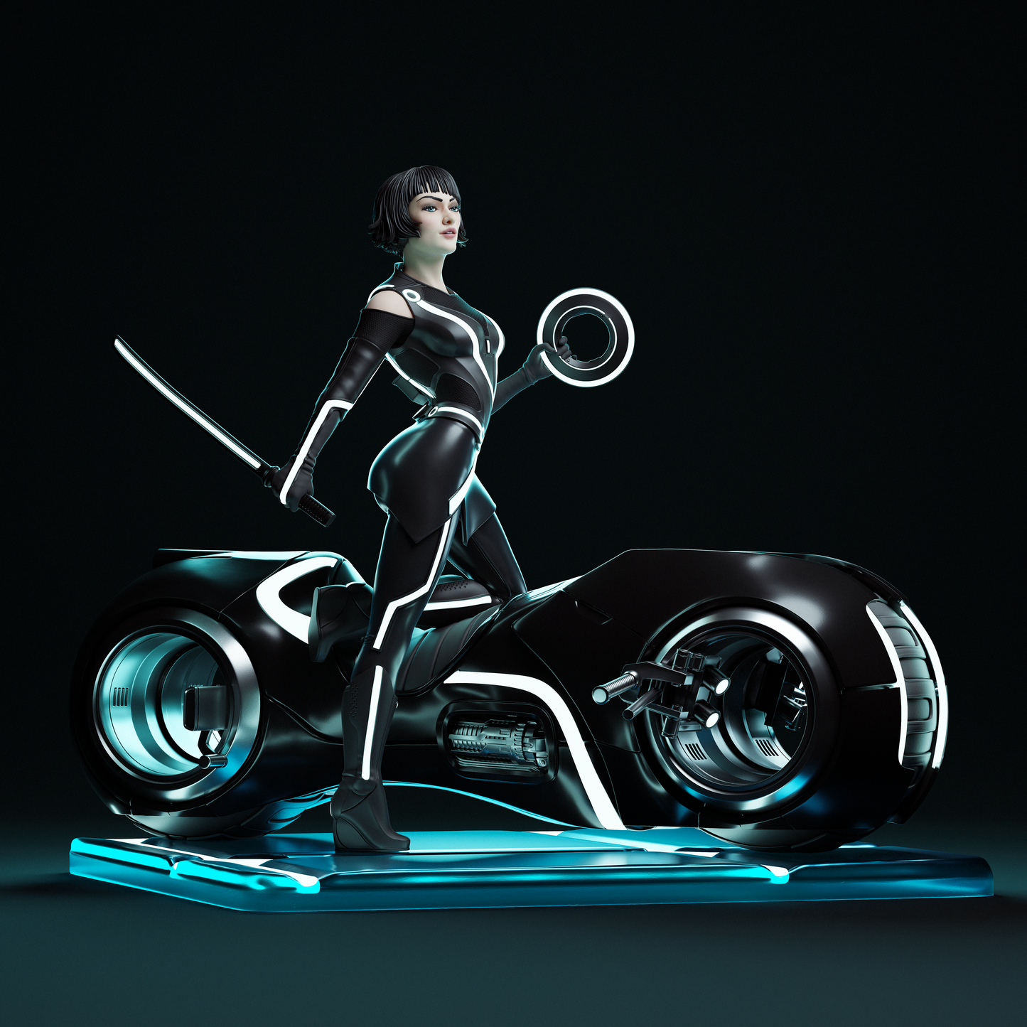 Quorra (Tron: Legacy) - Fan Art - 3D Print Model Kit - 1:6 Scale